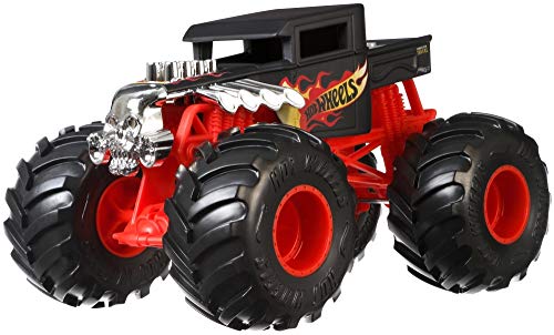 Hot Wheels Monster Trucks Vehículo Bone Shaker 1:24, coches de juguetes niños +3 años (Mattel GCX15)