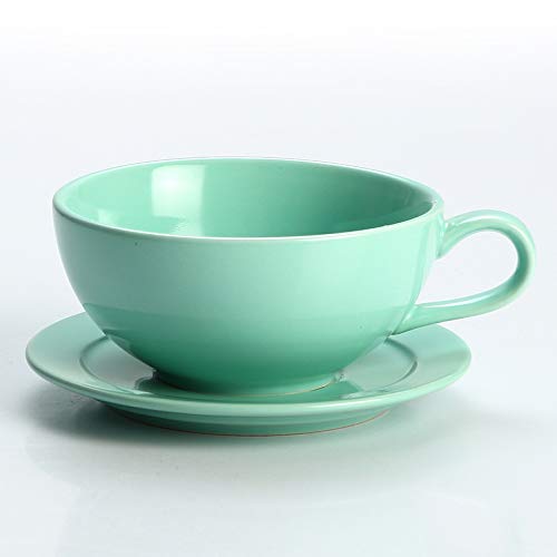 HRDZ Color de cerámica Espesada Esmalte Latte Taza de café Guirnalda Taza de café Cappuccino Taza platillo Taza HRDZ Color de cerámica Espesada Esmalte Latte Taza de café Guirnalda Taza de café Cappuccino Taza platillo Taza