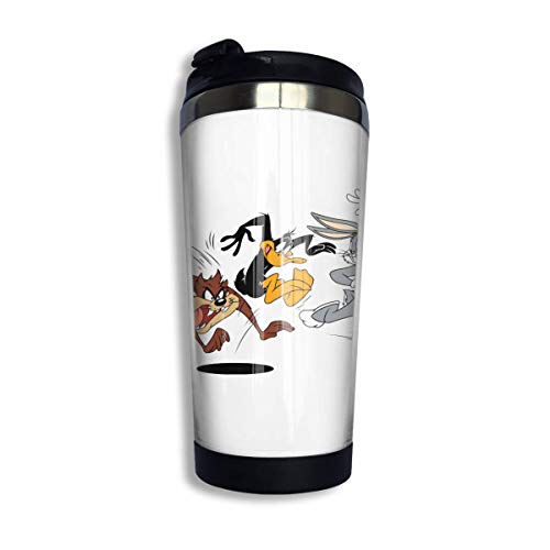 huatongxin Bugs Bunny & Taz Looney Acero inoxidable Taza de café, Portable Taza de viaje, Ultra-Lightweight