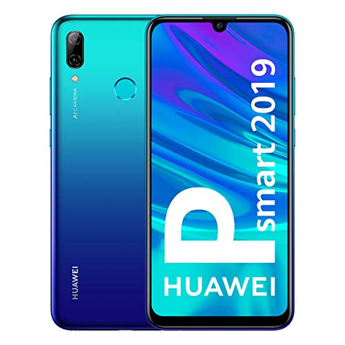Huawei P Smart 2019 - Smartphone de 6.2", 3 GB RAM, 64 GB, 13 MP + 2 MP, Dual SIM, Funda incluida, Color Azul Huawei P Smart 2019 - Smartphone de 6.2", 3 GB RAM, 64 GB, 13 MP + 2 MP, Dual SIM, Funda incluida, Color Azul