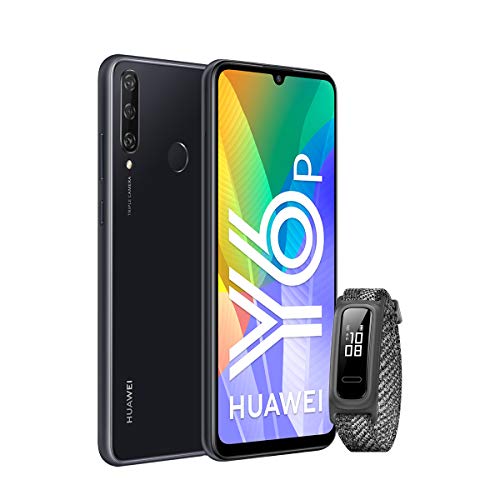 HUAWEI Y6p - Smartphone con Pantalla de 6.3" (3 GB RAM+64 GB ROM, Procesador Octa-Core, Triple cámara de 13MP, Lente Ultra Gran Angular, Batería de 5000 mAh) Negro + Band 4e Grey HUAWEI Y6p - Smartphone con Pantalla de 6.3" (3 GB RAM+64 GB ROM, Procesador Octa-Core, Triple cámara de 13MP, Lente Ultra Gran Angular, Batería de 5000 mAh) Negro + Band 4e Grey