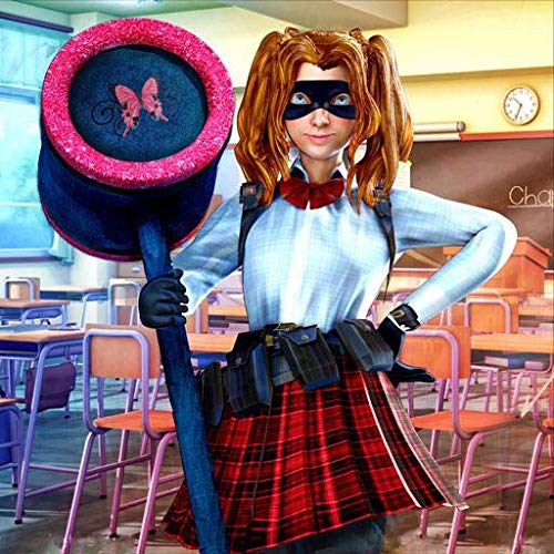 Hustle Gang Gangster en la escuela secundaria Bully Girl Simulator Game 3D: Vegas City Deadly Crime Misión de supervivencia en la lucha y la lucha libre para niños
