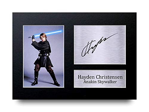 HWC Trading Hayden Christensen A4 Sin Marco Regalo De Visualización De Fotos De Impresión De Imagen Impresa Autógrafo Firmado por Star Wars Anakin Skywalker Los Aficionados Al Cine