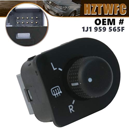 HZTWFC Botón lateral izquierdo del botón de ajuste principal del espejo lateral OEM # 1J1 959 565F 1J1959565F