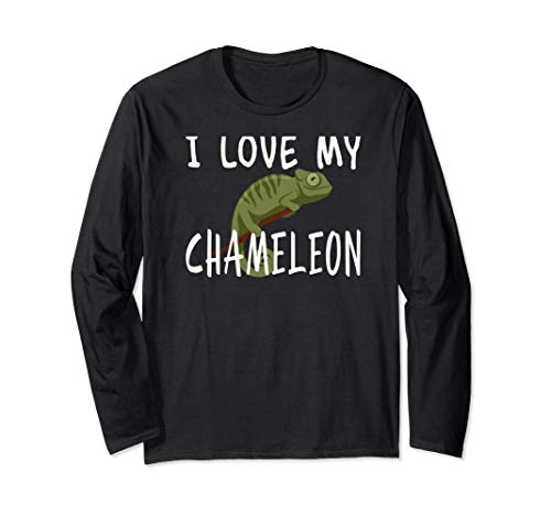 I Love My chameleon Fun chameleon pet owner boys gift Manga Larga