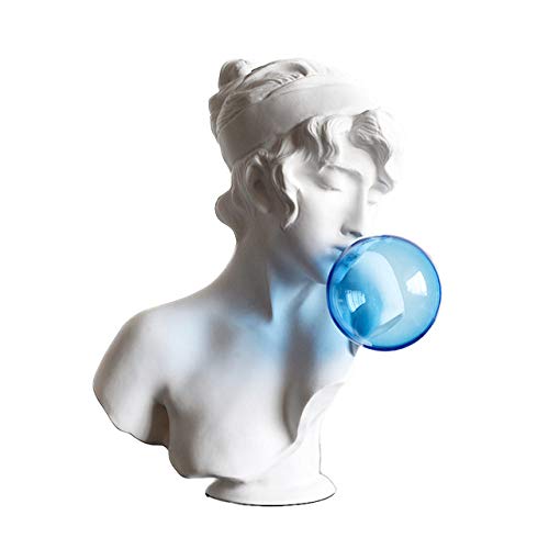 IHCIAIX Estatua Romana Mythología Creativa Azul Burbuja Chica Figura Arte Escultura Venus Diosa Estatua Resina Artesanía Fácil decoración interior