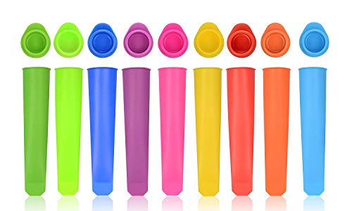 iNeibo Juego de moldes para Helados, Polos de Hielo, de Silicona, sin BPA (10 Colores) iNeibo Juego de moldes para Helados, Polos de Hielo, de Silicona, sin BPA (10 Colores)