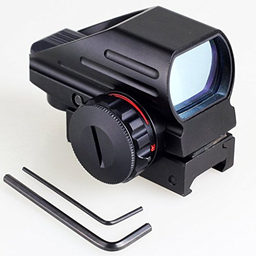 Iron JIA Airsoft táctico Multi-óptico Recubierto holográfico Punto Rojo y Verde Vista Reflex 4 Diferentes retículas