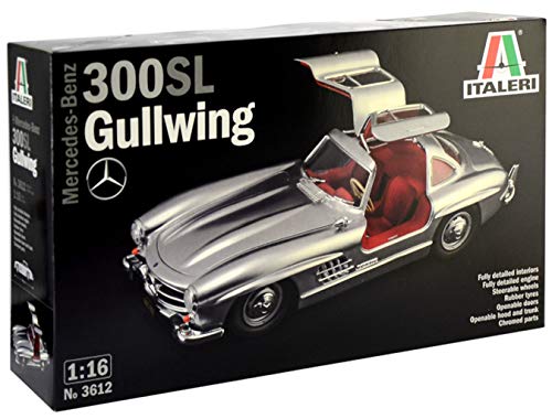 Italeri 3612S – 1:16 Mercedes-Benz 300 SL Gullwing, maqueta, maqueta, maqueta, modelismo, modelismo, Manualidades, Hobby, Pegado, Montaje de plástico, detallado