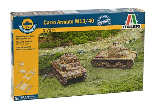 Italeri 7517S 2 x Carro Armato M13/40 - 2 Tanques en Miniatura (Escala 1:72) Italeri 7517S 2 x Carro Armato M13/40 - 2 Tanques en Miniatura (Escala 1:72)