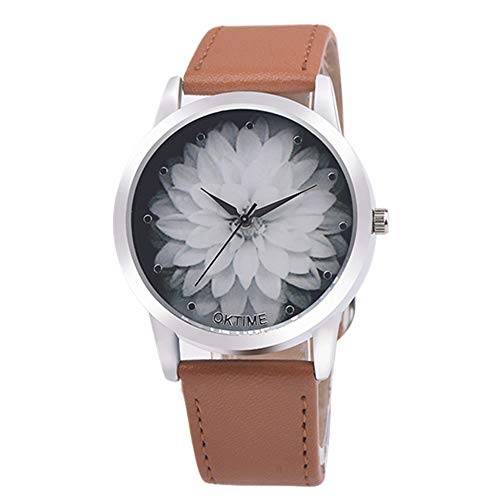 Itvip Joker - Reloj de cinturón Lotus Fashion, modelo femenino, pequeño reloj de cuarzo fresco Correa 240mm marrón