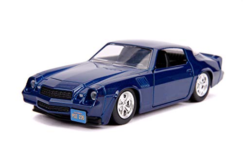 Jada Toys 253252005 Stranger Things Billy's Chevy Camaro, 1979, Z28, Coche de Juguete de Die-Cast, Puertas de Apertura, Escala 1:32, Color Azul