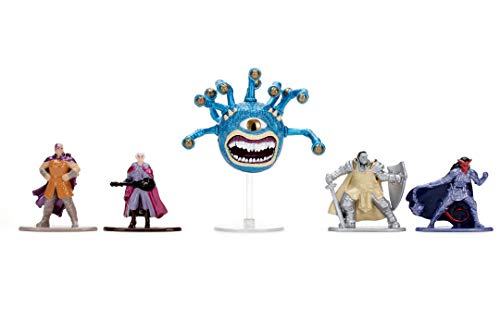 Jada Toys Dungeons & Dragons Nanofigs Figuras Nano coleccionables de Die-Cast, Minsc Human Ranger, Elf Bard, Orc, Tiefling Paladin, Beolder, 5 Piezas por Juego, 4 cm, a Partir de 12 años (253253000)