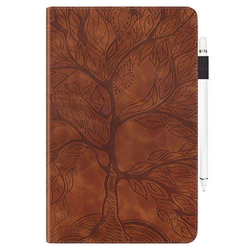 Jajacase Funda Folio iPad Mini 1 2 3 4 5 -Slim Carcasa Cuero PU Silicona y Multiángulo y Soporte Case Cover Protector-marrón