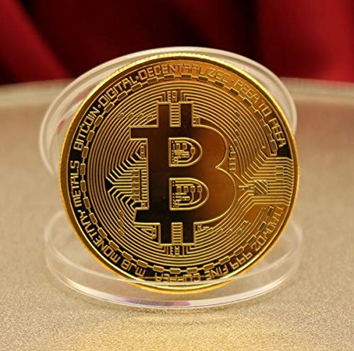 JC Moneda física de Bitcoin revestida en Oro auténtico de 24 Quilates. Una verdadera Pieza de coleccionista, con Estuche Protector. Una adquisición obligada para Todo Amante del Bitcoin