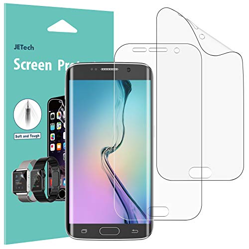 JETech Protector Pantalla Compatible Samsung Galaxy S6 Edge, Cobertura Completa, Película TPE Ultra Transparente, 2 Unidades