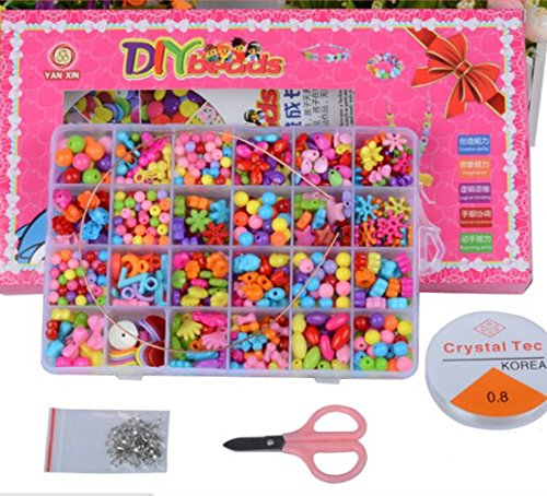 Jewellery Making Kit- Beads Set for Kids Adults Children Craft DIY Necklace Bracelets Letter Alphabet Colorful Acrylic Crafting Beads Kit Box with Accessories (color 5#)