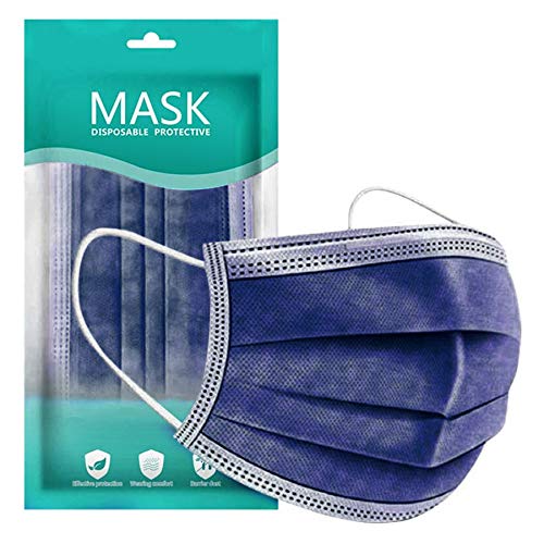 JFSG Adulto Protección 3 Capas con Elástico 10/20/30/50/100 unidades-jfhrfged-090109 (50PC, Azul marino) JFSG Adulto Protección 3 Capas con Elástico 10/20/30/50/100 unidades-jfhrfged-090109 (50PC, Azul marino)
