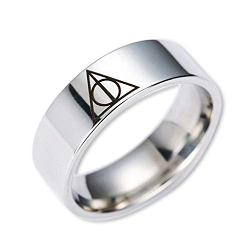 JINGJING Acero Titanio Los Hombres Pelicula Alrededor Guerra de Las Galaxias Harry Potter Anillo Acero Inoxidable Punk Joyeria,HarryPotter,No.9