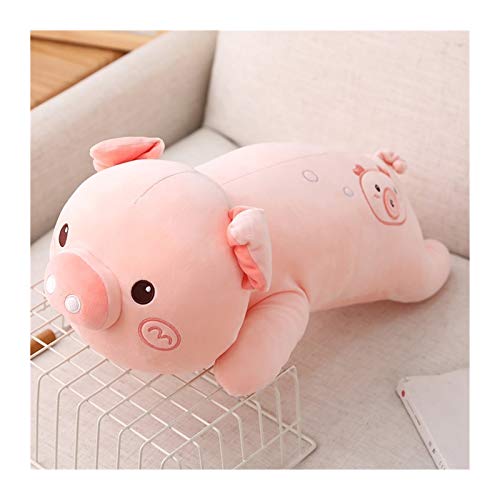 JINSUO Juguete de peluche con diseño de cerdo con dibujos animados, para niños y cumpleaños (color: 70 cm, altura: describir)