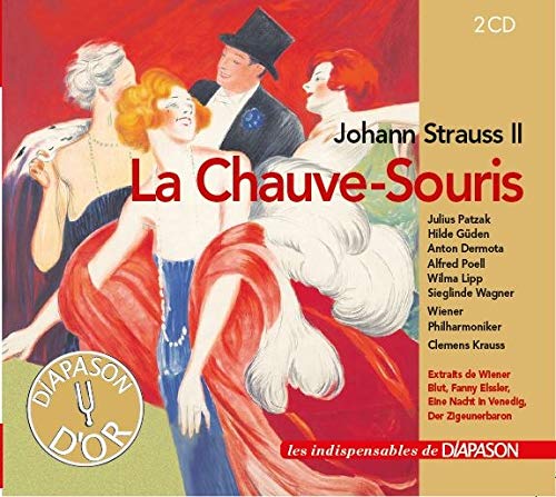 Johann Strauss II : La Chauve-Souris, opérette. Patzak, Güden, Dermota, Poell, Lipp, Wagner, Krauss.