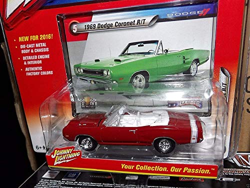 Johnny Lightning 2016 Músculo Coches EE.UU. 1969 Dodge Coronet R/T Rojo