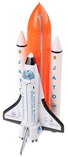 JohnToy 26027 Space Shuttle - Flauta Espacial con luz y Sonido, Multicolor