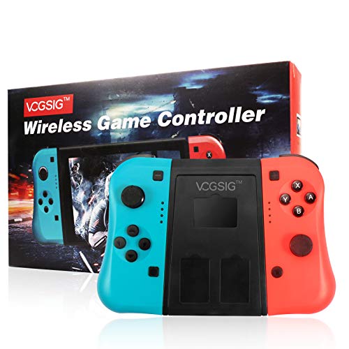 Joy con Mando Nintendo Switch,Mandos Nintendo Switch Joy con Wireless,Soporte Nintendo Switch Bluetooth Mango con Función de Vibración y Control Movimiento,Mando Switch Izquierdo(Azul)/Derecho(Rojo)