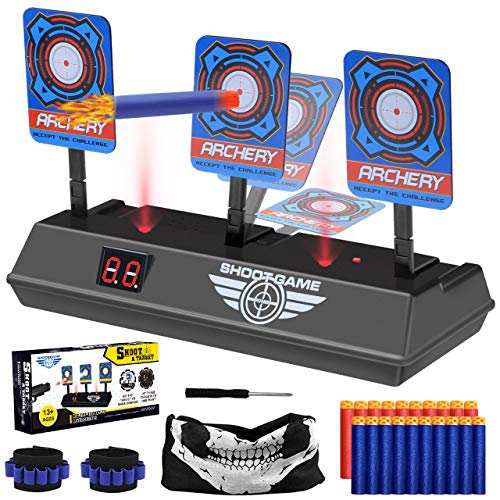 joylink Objetivo de Tiro Eléctrico, Objetivo Digital Electrónico para Pistolas Nerf con Restablecimiento Automático Tiro Juguete y Efectos de Sonido y Luz para Nerf N-Strike Elite/Mega/Rival Series