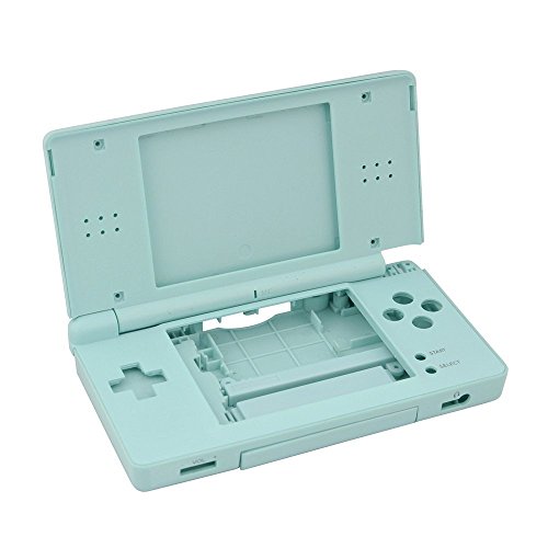 Juego completo de piezas de reparación de carcasa carcasa de repuesto para consola NDSL Nintendo DS Lite con kit de botón (azul claro)