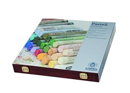 Juego de paisaje pastel extra de Schmincke en caja de madera de 45 colores