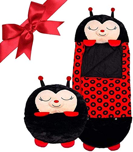 Juego De Saco De Dormir De Dibujos Animados Para Niños Almohada Cómodo E Interesante Saco De Dormir Cómodo Compacto Súper Suave Y Cálido Todo El Año Saco De Dormir 2 En 1 Almohada -Mariquita Negra Juego De Saco De Dormir De Dibujos Animados Para Niños Almohada Cómodo E Interesante Saco De Dormir Cómodo Compacto Súper Suave Y Cálido Todo El Año Saco De Dormir 2 En 1 Almohada -Mariquita Negra