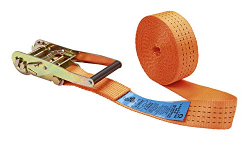Kerbl 37147 - Correa de Amarre con trinquete 1 Parte 50 mm x 6 m para Carga de 2000 a 4000 kg, Color Naranja