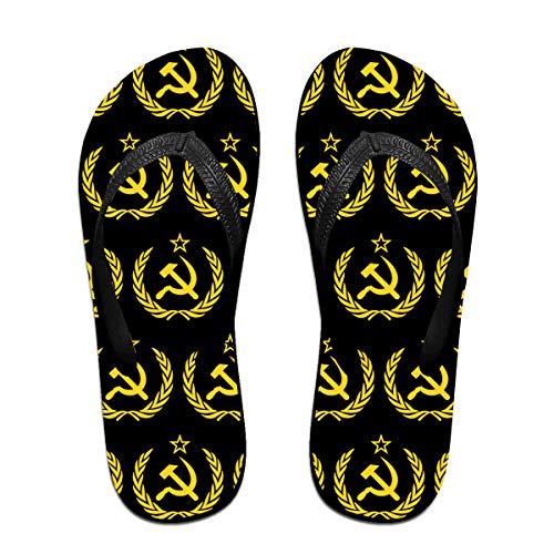 Keshontae Soviet Union CCCP USSR Emblem Flip Flops Slippers Beach Sandals Open Toe Shoes