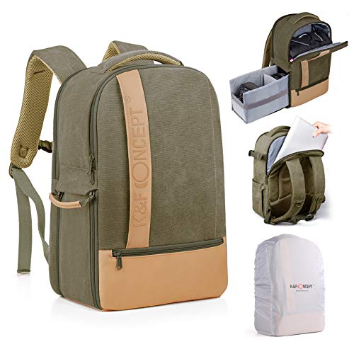 K&F Concept Mochila Fotográfica, Mochila Fotografía 2 en 1 para Cámara y Portátil de 14 y 15" con Protector Impermeable y Apertura Lateral para Trípode, Cámaras, Lentes, Drone y Ropa de Viaje K&F Concept Mochila Fotográfica, Mochila Fotografía 2 en 1 para Cámara y Portátil de 14 y 15" con Protector Impermeable y Apertura Lateral para Trípode, Cámaras, Lentes, Drone y Ropa de Viaje