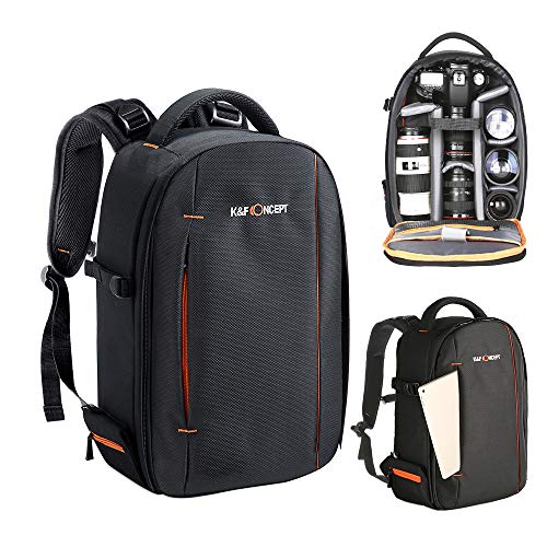 K&F Concept Mochila para Cámara DSLR Trípode y Portátil Laptop 12inch con Kit de Limpieza K&F Concept Mochila para Cámara DSLR Trípode y Portátil Laptop 12inch con Kit de Limpieza