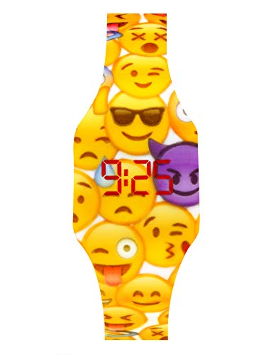 KIDDUS Reloj LED Digital para niña o niño. Pulsera de Silicona Suave para niños y Adultos. Batería Japonesa reemplazable. Fácil de Leer y Aprender Las Horas. KI10206 Emoji KIDDUS Reloj LED Digital para niña o niño. Pulsera de Silicona Suave para niños y Adultos. Batería Japonesa reemplazable. Fácil de Leer y Aprender Las Horas. KI10206 Emoji