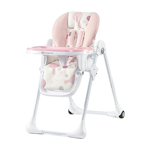 Kinderkraft Trona Bebé Ajustable Yummy, Segura, Bandeja, hasta 3 los Años, Rosa Kinderkraft Trona Bebé Ajustable Yummy, Segura, Bandeja, hasta 3 los Años, Rosa