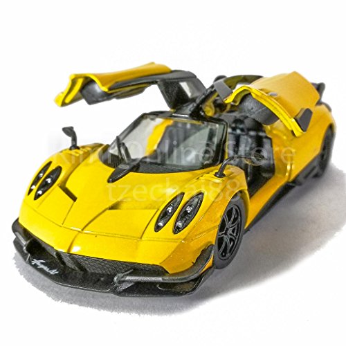 Kinsmart 1:38 Die-Cast 2016 Pagani Huayra BC Car Yellow Color Model Collection New Gift