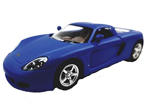 Kinsmart Porsche Carrera GT Hard Top Blue Matte Finish Model Car 1/36 Scale Diecast Metal