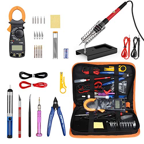 Kit de Soldador Estaño con Multímetro 28 Piezas, Kit de Soldadura Completo para Trabajos de Soldadura Kit de Soldador Estaño con Multímetro 28 Piezas, Kit de Soldadura Completo para Trabajos de Soldadura