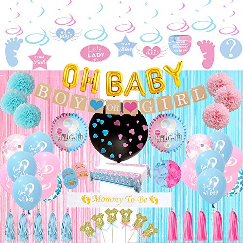 Kit de Suministros para Fiesta de revelación de género Azul y Rosa (97 Piezas) bebé niño o niña · Decoraciones de revelación de género Incluyen Globo de Confeti Gigante, Varios Globos Kit de Suministros para Fiesta de revelación de género Azul y Rosa (97 Piezas) bebé niño o niña · Decoraciones de revelación de género Incluyen Globo de Confeti Gigante, Varios Globos