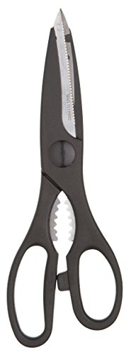 Kitchen Craft Tijeras Multiusos de 21 cm, Acero Inoxidable, Negro (Black)