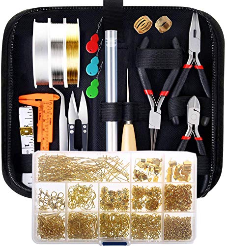 Kits de joyería, que incluyen herramientas de joyería, líneas de joyería y accesorios de joyería, herramientas para principiantes de bricolaje para hacer joyas y reparación de joyas Kits de joyería, que incluyen herramientas de joyería, líneas de joyería y accesorios de joyería, herramientas para principiantes de bricolaje para hacer joyas y reparación de joyas