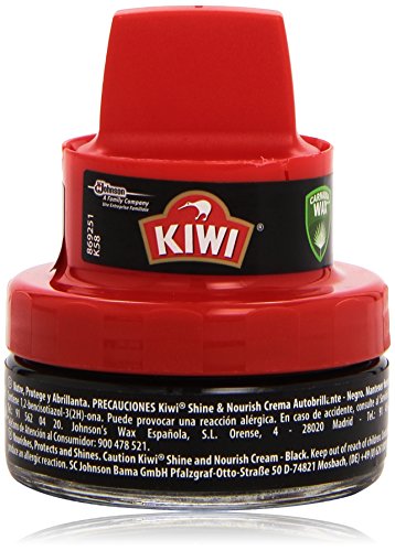 Kiwi - Crema autobrillante para pulido de calzado en lata, Brilla, Nutre y Protege, Negro, 50ml