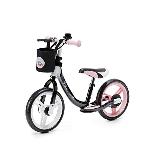 kk Kinderkraft Space Bicicleta Bici sin Pedales, Sillín Ajustable, con Freno, Unisex-Baby, Rosa, 84 x 59 x 36