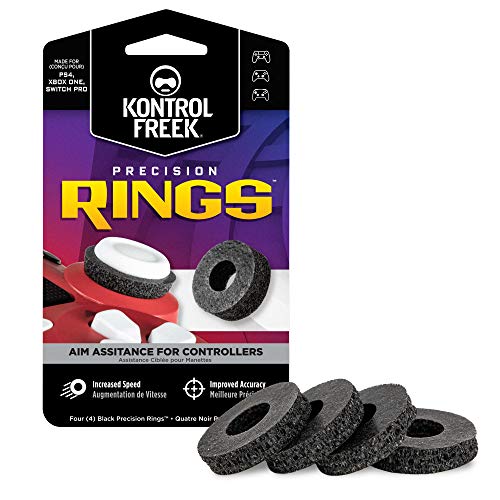 KontrolFreek Precision Rings | Control de movimiento asistido para PlayStation 4 (PS4), PlayStation 5 (PS5), Xbox One, Xbox Series X, Switch Pro & Scuf | Resistencia dura | Negro.