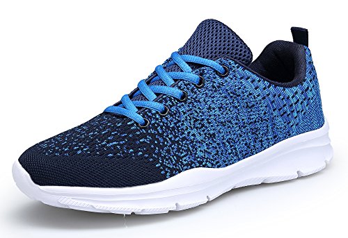KOUDYEN Zapatillas Deportivas de Mujer Hombre Running Zapatos para Correr Gimnasio Calzado Unisex,XZ746-W-blue-EU35