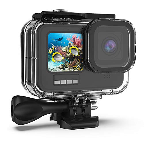Kupton Carcasa Impermeable para GoPro HERO9 Black, Funda Protectora Submarina 60M/196FT con Accesorios de Montaje para Soporte para la Nueva Cámara de Acción GoPro Hero 9 Kupton Carcasa Impermeable para GoPro HERO9 Black, Funda Protectora Submarina 60M/196FT con Accesorios de Montaje para Soporte para la Nueva Cámara de Acción GoPro Hero 9