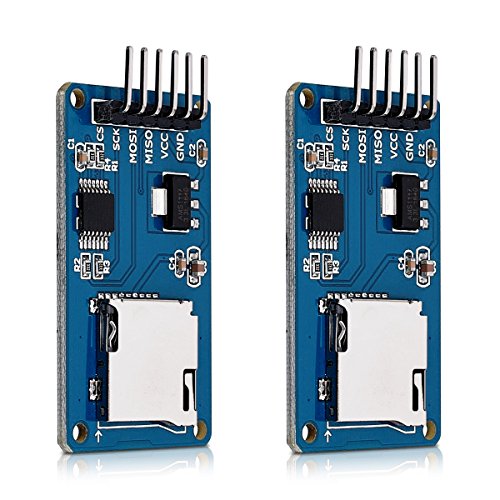 kwmobile 2 Módulos de Tarjeta Micro SD para Arduino y Otros microcontroladores - Módulo Lector microSD para Circuito Arduino Raspberry Pi